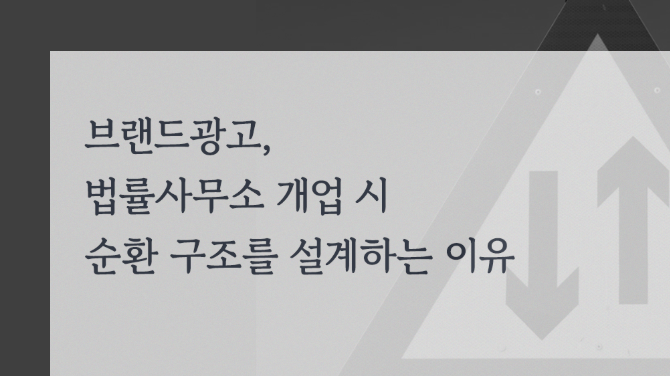 브랜드 광고, 법률사무소 개업 시 순환 구조를 설계하는 이유