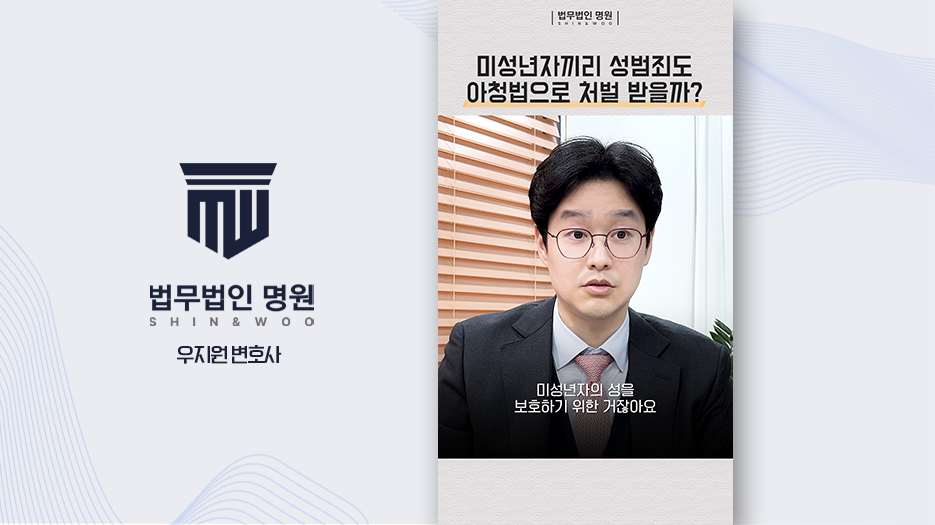 [법무법인쇼츠] 미성년자 간 아청법 위반 성립 기준, 해설 쇼츠 포트폴리오